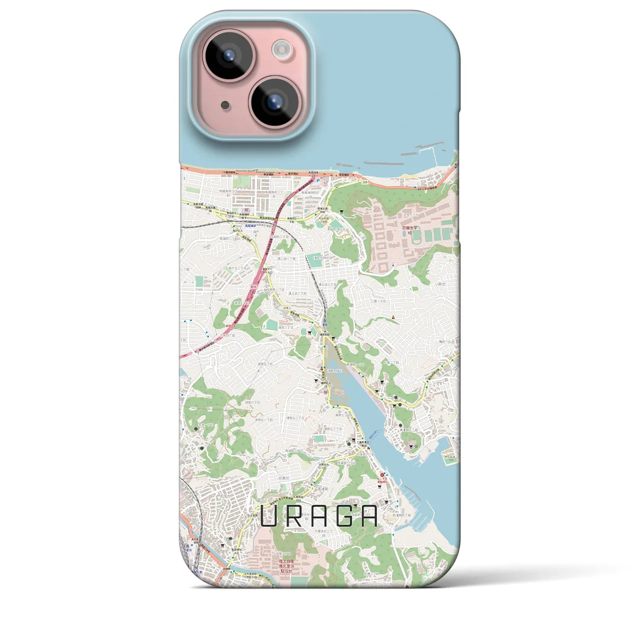【浦賀(神奈川県)】地図柄iPhoneケース(バックカバータイプ)