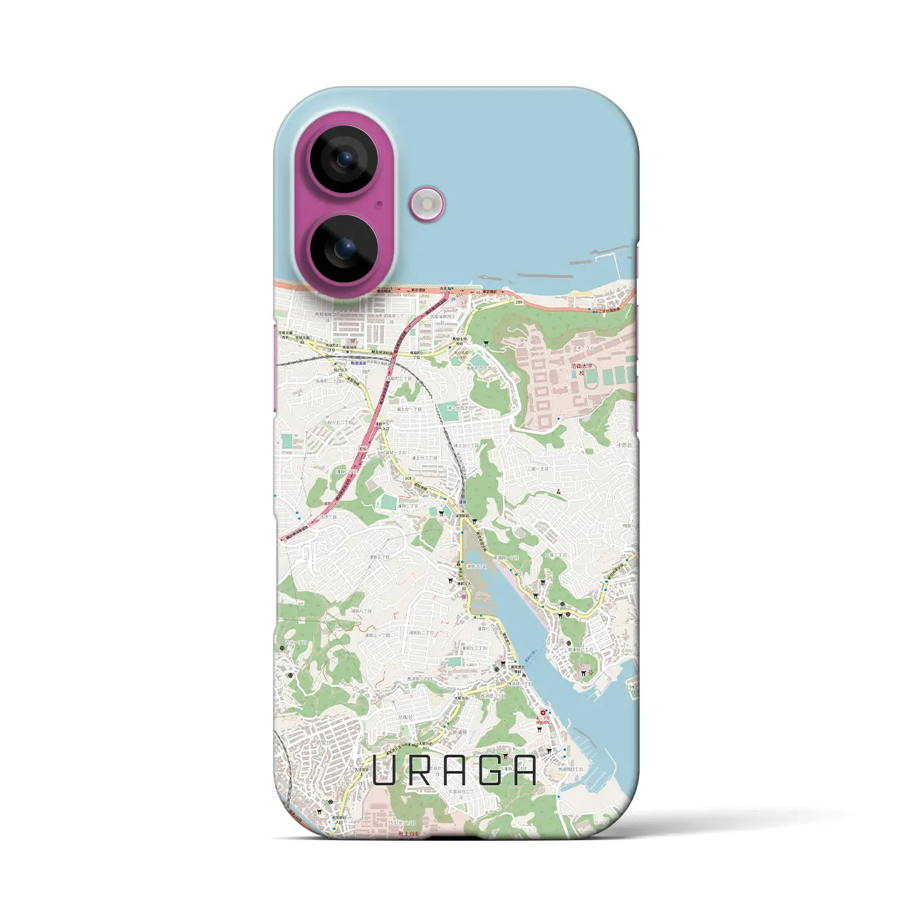 【浦賀(神奈川県)】地図柄iPhoneケース(バックカバータイプ)