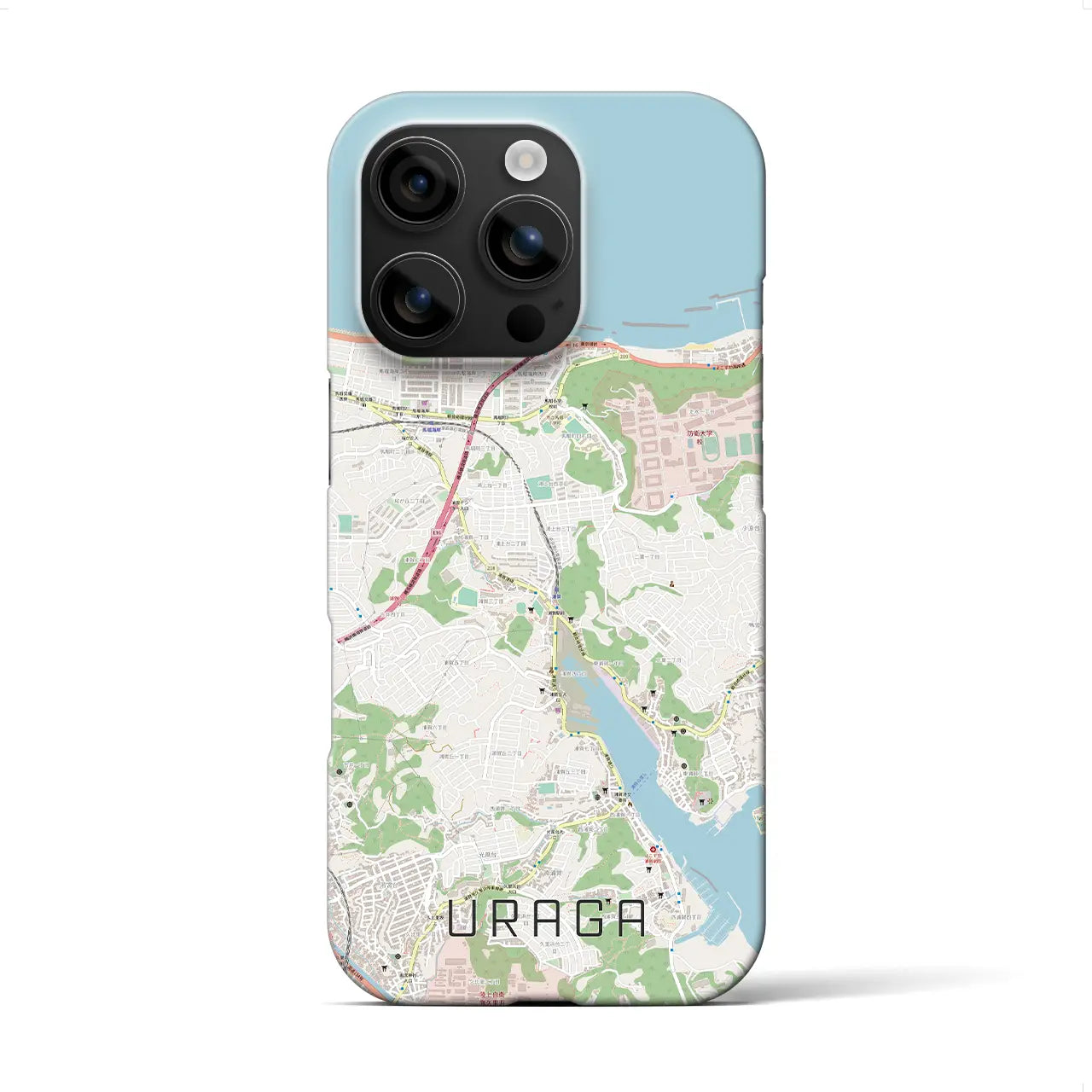 【浦賀(神奈川県)】地図柄iPhoneケース(バックカバータイプ)