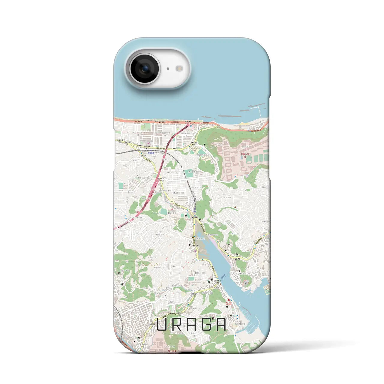 【浦賀(神奈川県)】地図柄iPhoneケース(バックカバータイプ)