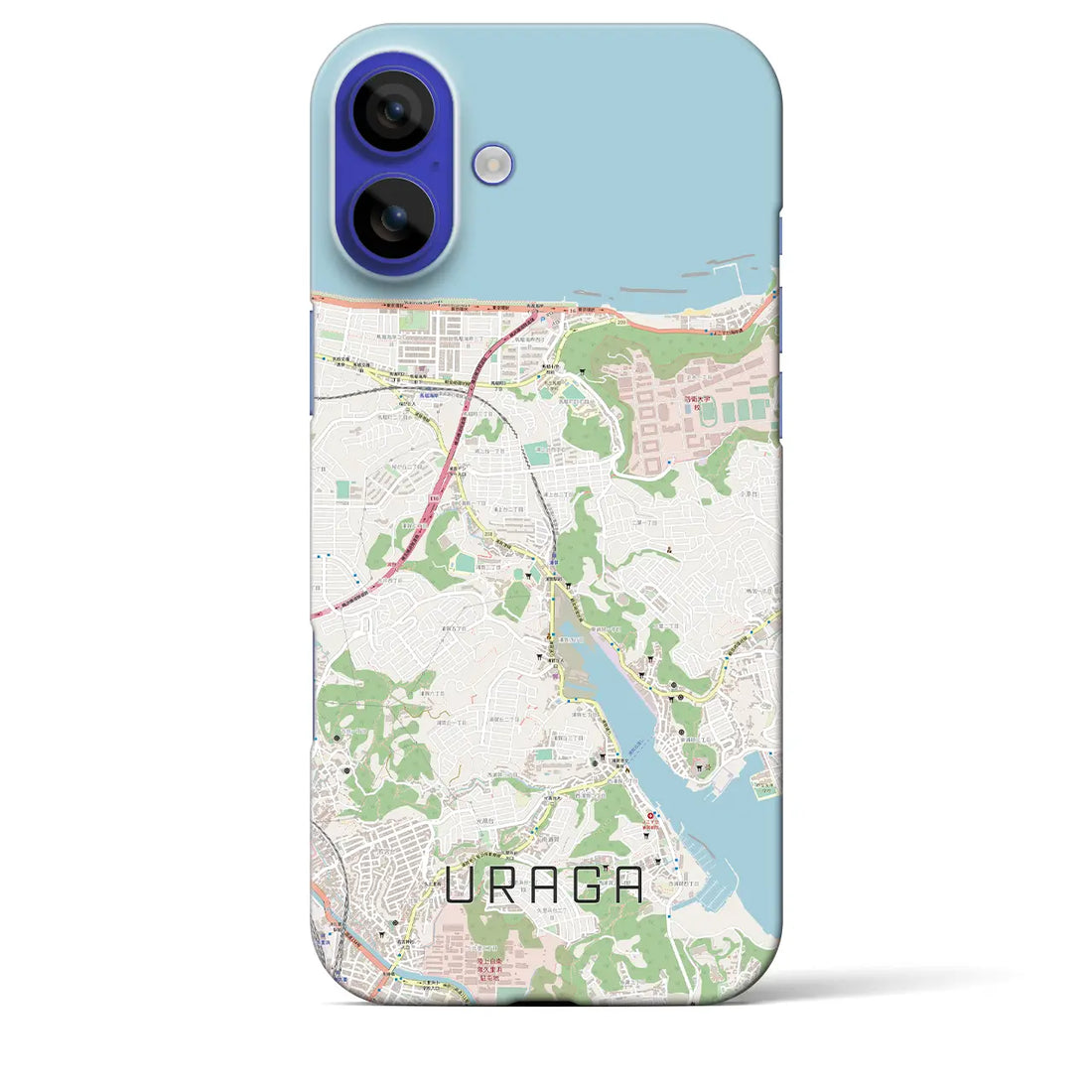 【浦賀(神奈川県)】地図柄iPhoneケース(バックカバータイプ)ナチュラル・iPhone 16 Pro Max 用