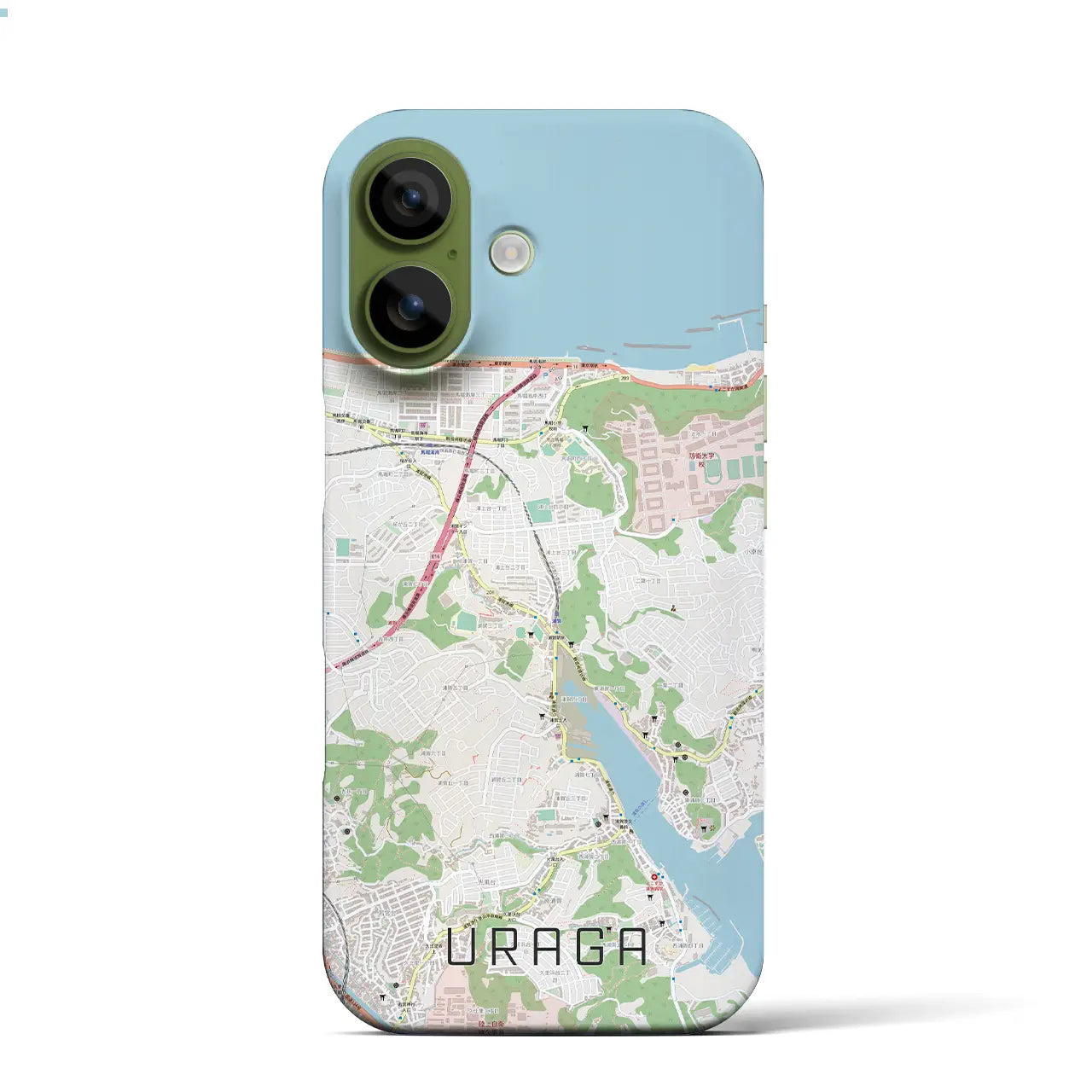 【浦賀(神奈川県)】地図柄iPhoneケース(バックカバータイプ)