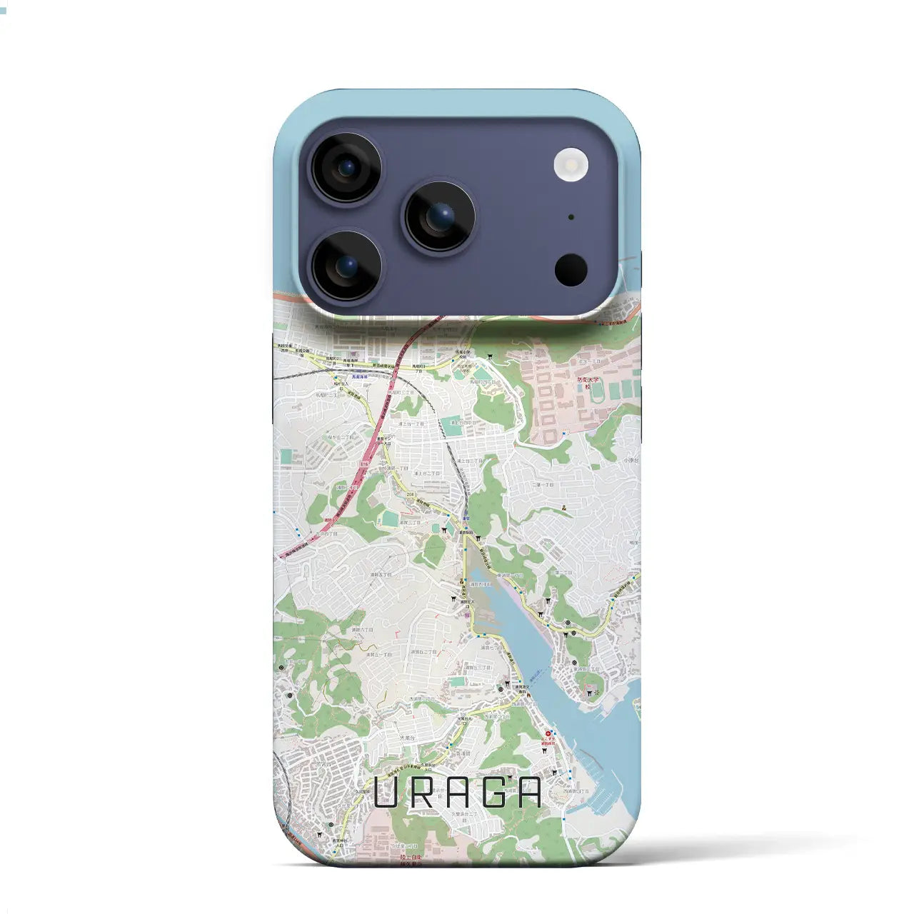 【浦賀(神奈川県)】地図柄iPhoneケース(バックカバータイプ)