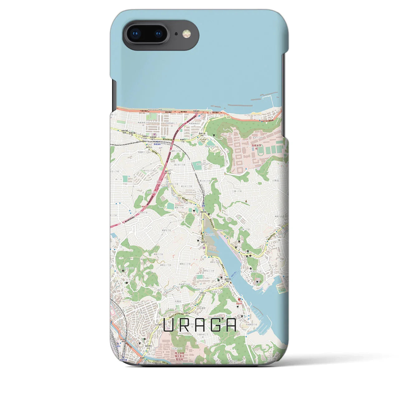 【浦賀(神奈川県)】地図柄iPhoneケース(バックカバータイプ)
