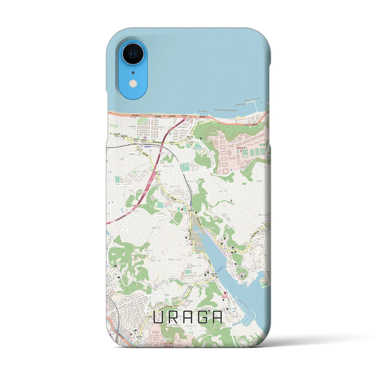 【浦賀(神奈川県)】地図柄iPhoneケース(バックカバータイプ)