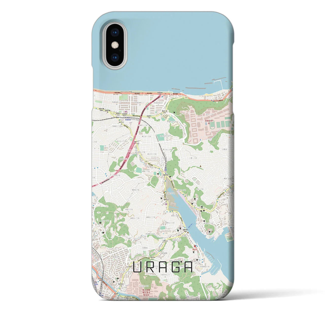 【浦賀(神奈川県)】地図柄iPhoneケース(バックカバータイプ)