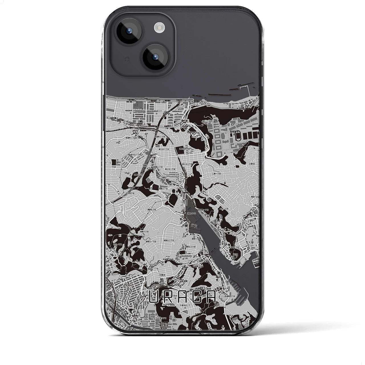 【浦賀(神奈川県)】地図柄iPhoneケース(クリアタイプ)