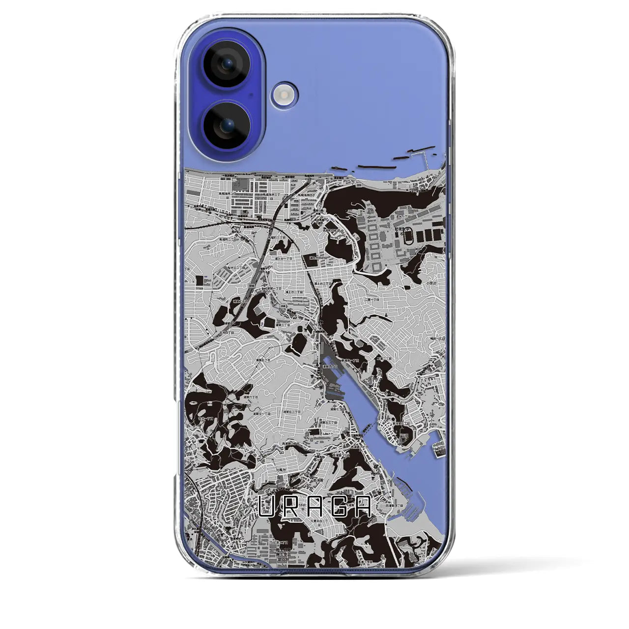 【浦賀(神奈川県)】地図柄iPhoneケース(クリアタイプ)