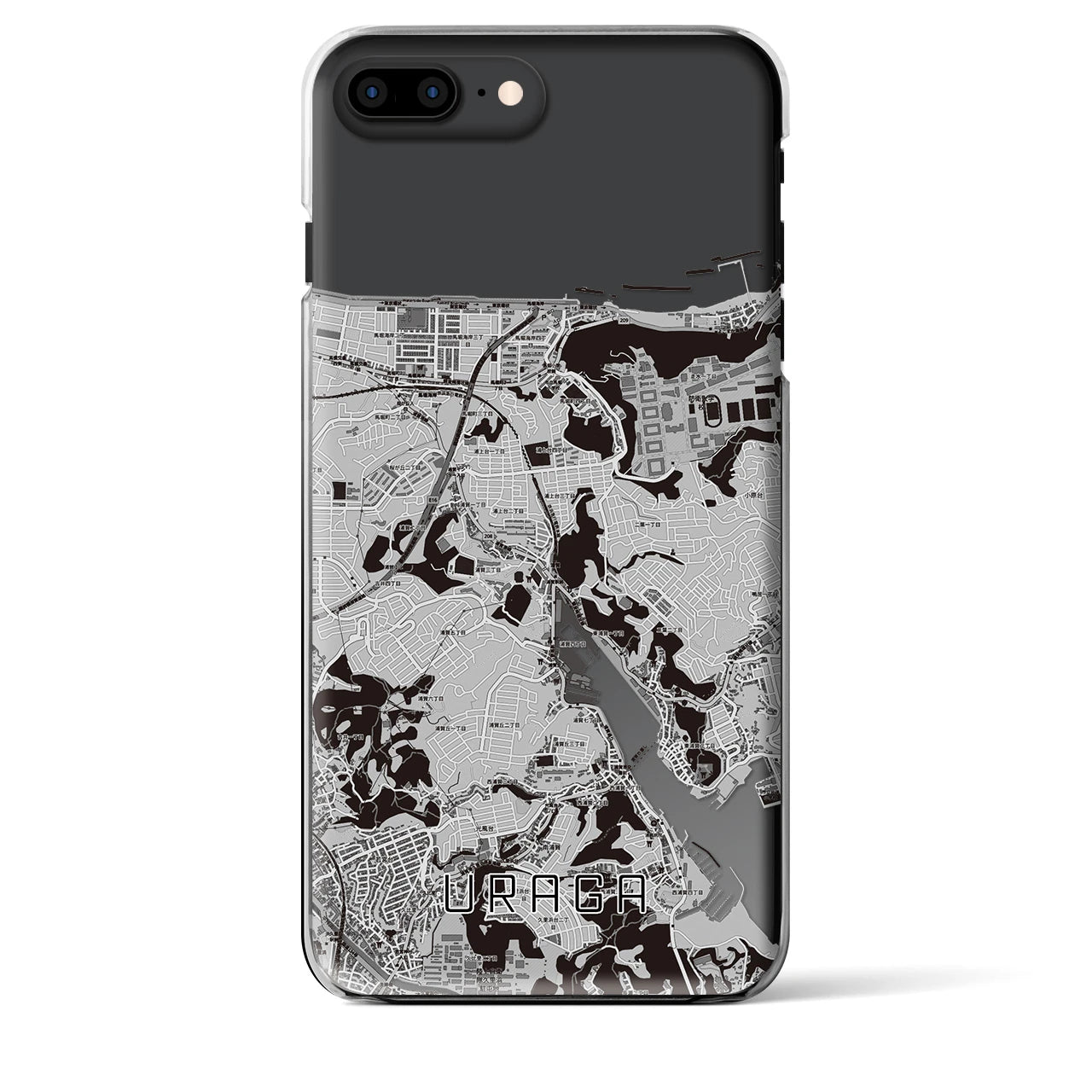 【浦賀(神奈川県)】地図柄iPhoneケース(クリアタイプ)