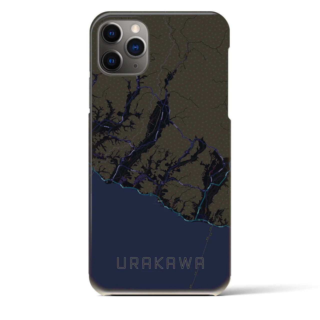 【浦河(北海道)】地図柄iPhoneケース(バックカバータイプ)