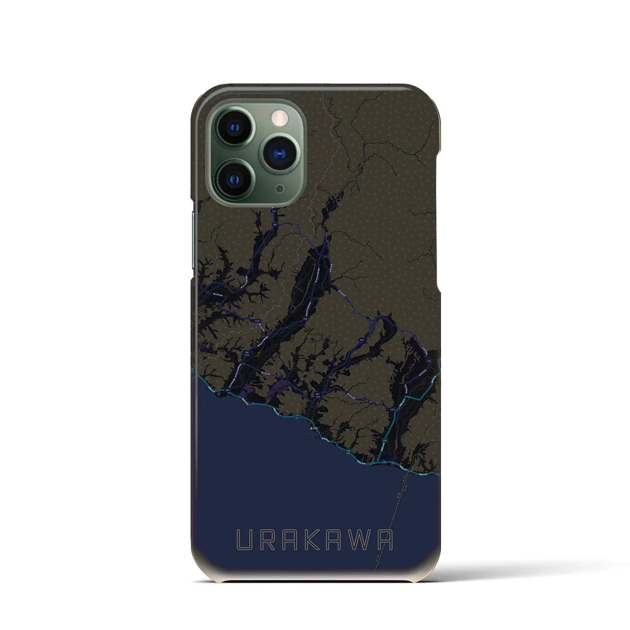 【浦河(北海道)】地図柄iPhoneケース(バックカバータイプ)