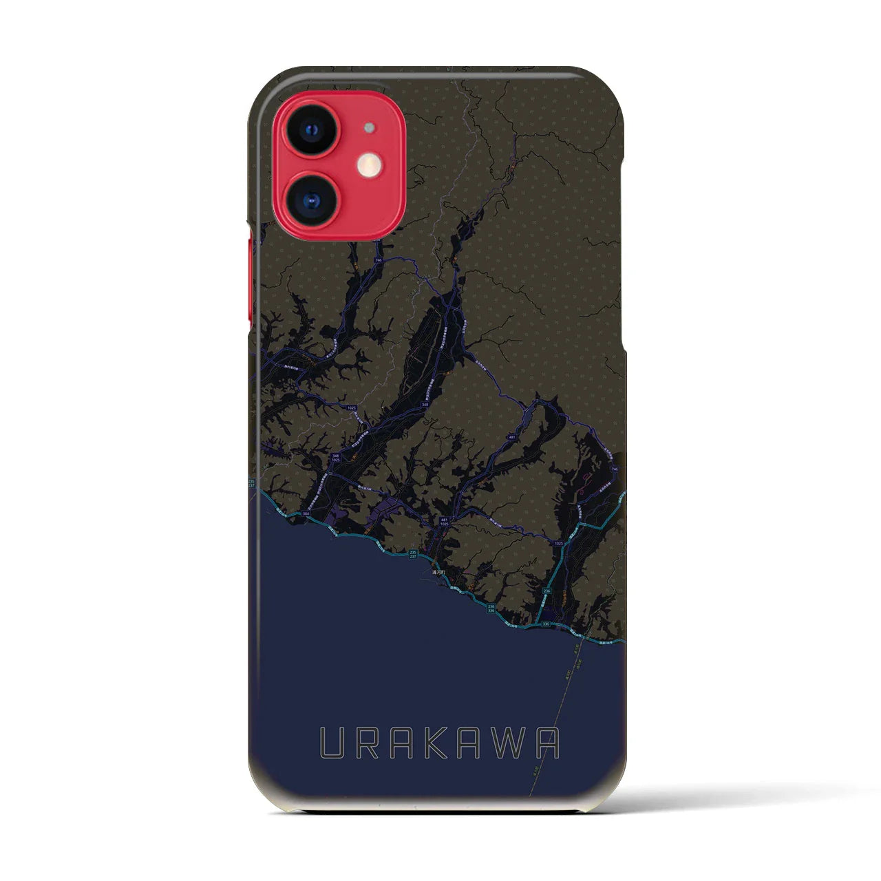 【浦河(北海道)】地図柄iPhoneケース(バックカバータイプ)