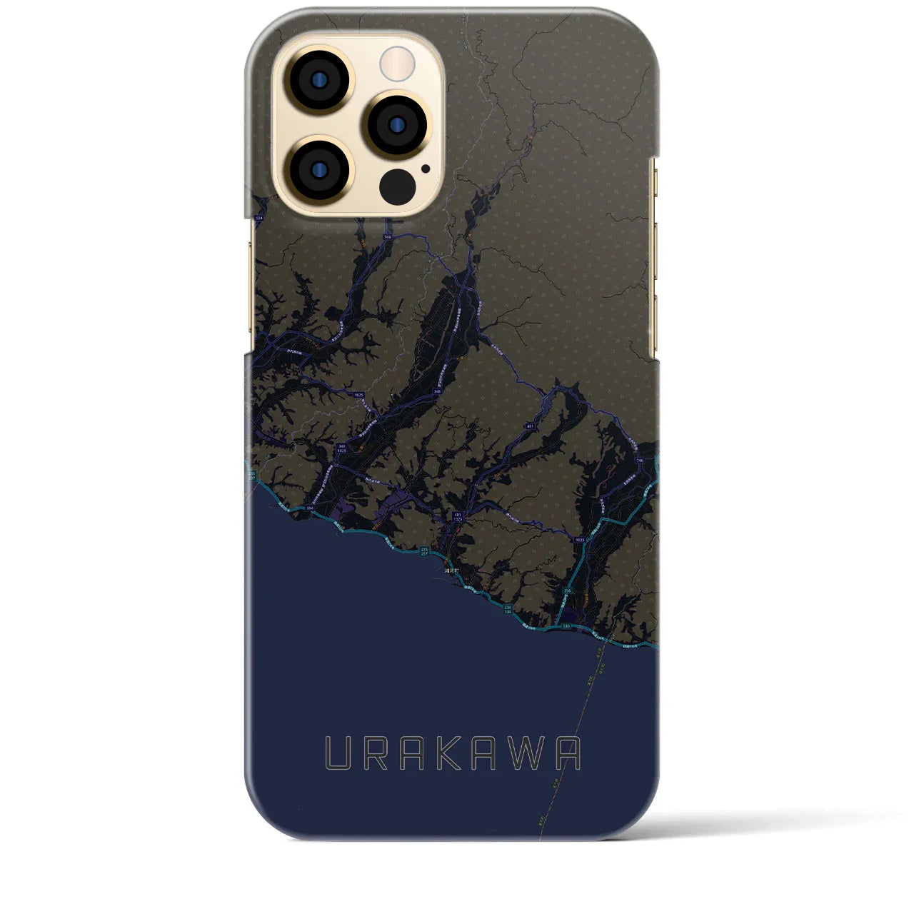 【浦河(北海道)】地図柄iPhoneケース(バックカバータイプ)