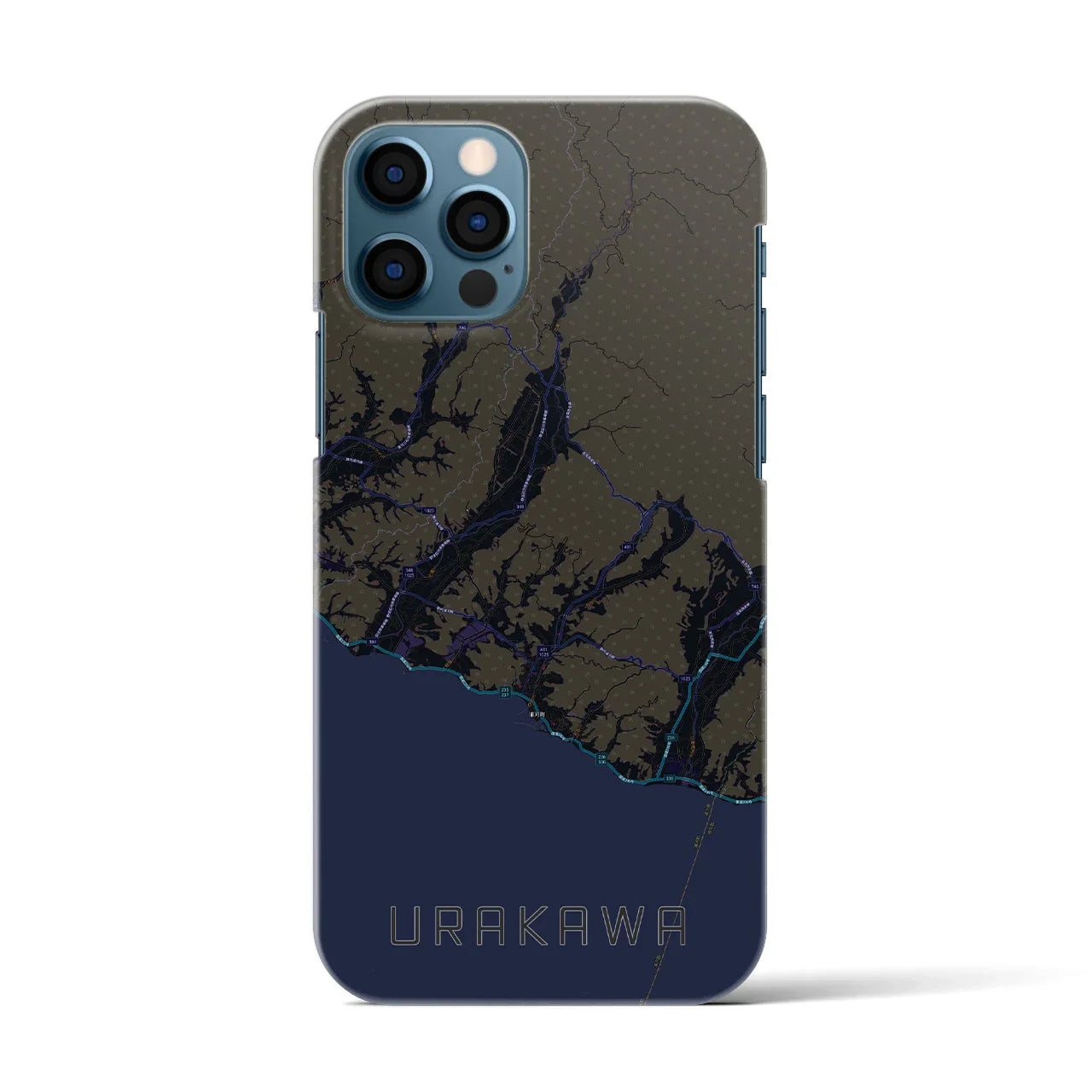 【浦河(北海道)】地図柄iPhoneケース(バックカバータイプ)