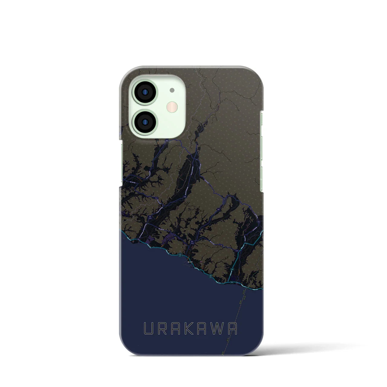【浦河(北海道)】地図柄iPhoneケース(バックカバータイプ)
