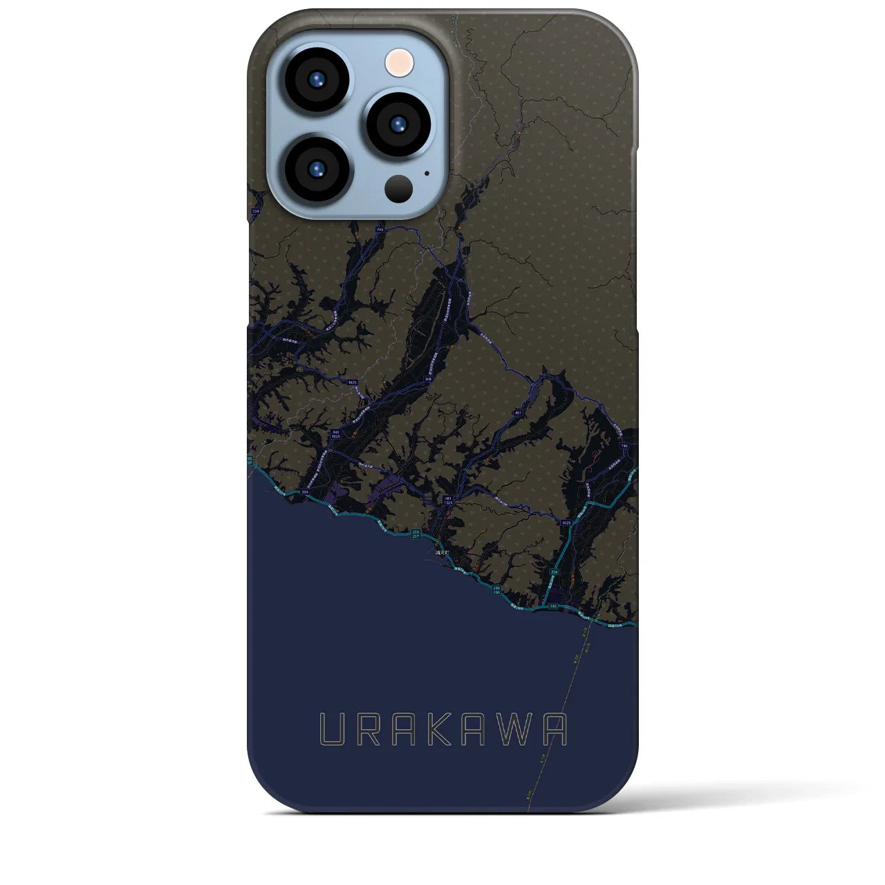【浦河(北海道)】地図柄iPhoneケース(バックカバータイプ)
