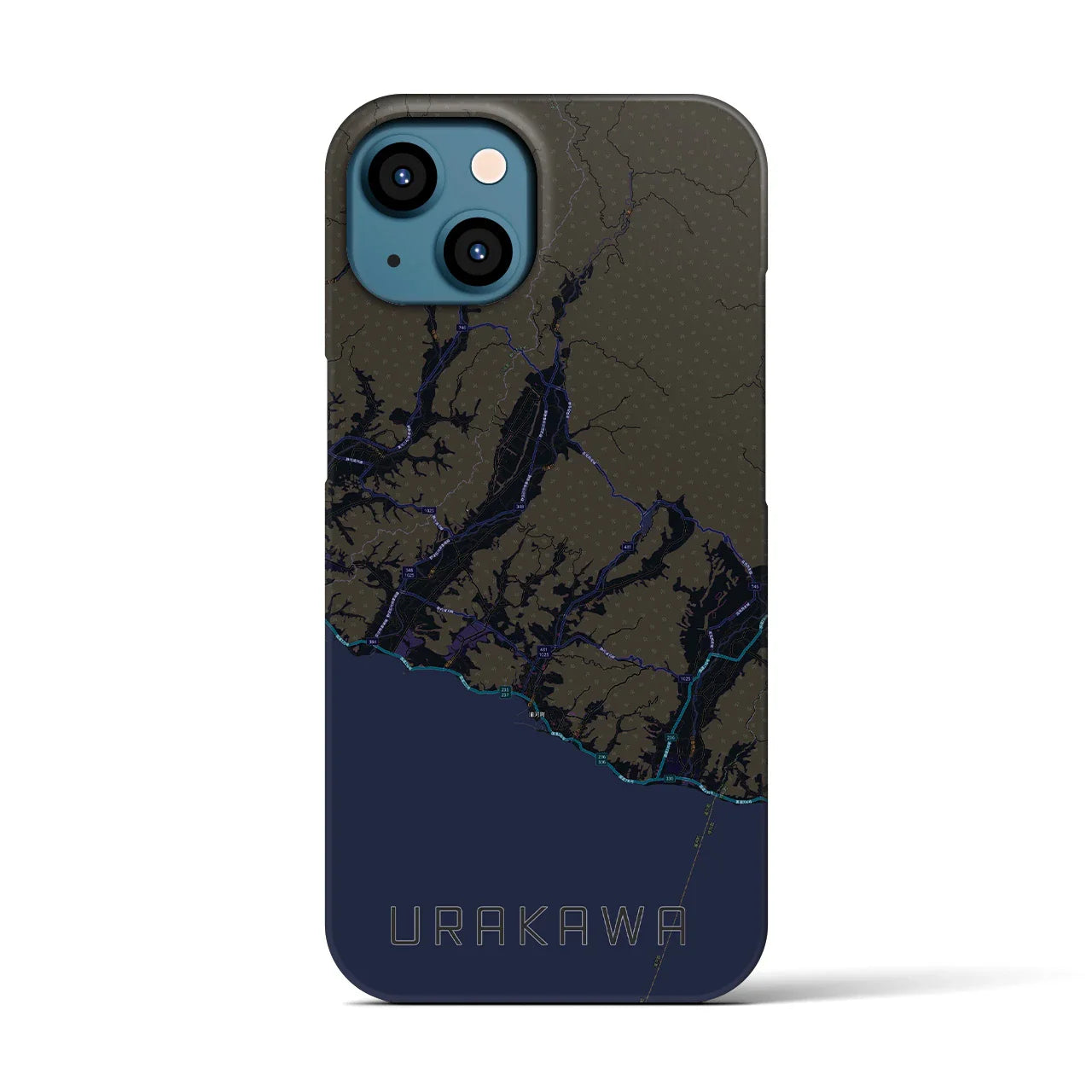 【浦河(北海道)】地図柄iPhoneケース(バックカバータイプ)