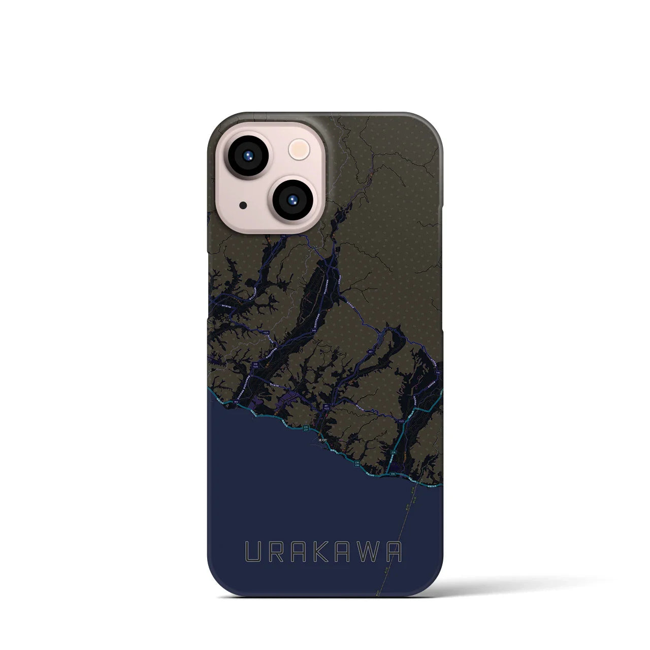 【浦河(北海道)】地図柄iPhoneケース(バックカバータイプ)
