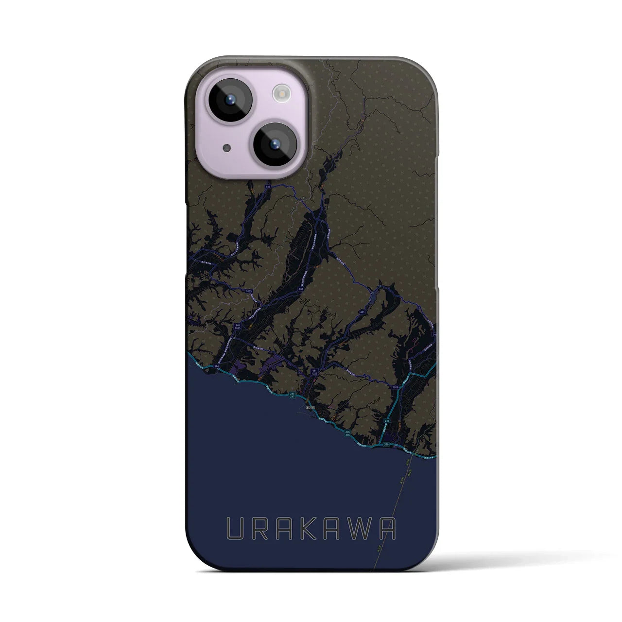 【浦河(北海道)】地図柄iPhoneケース(バックカバータイプ)