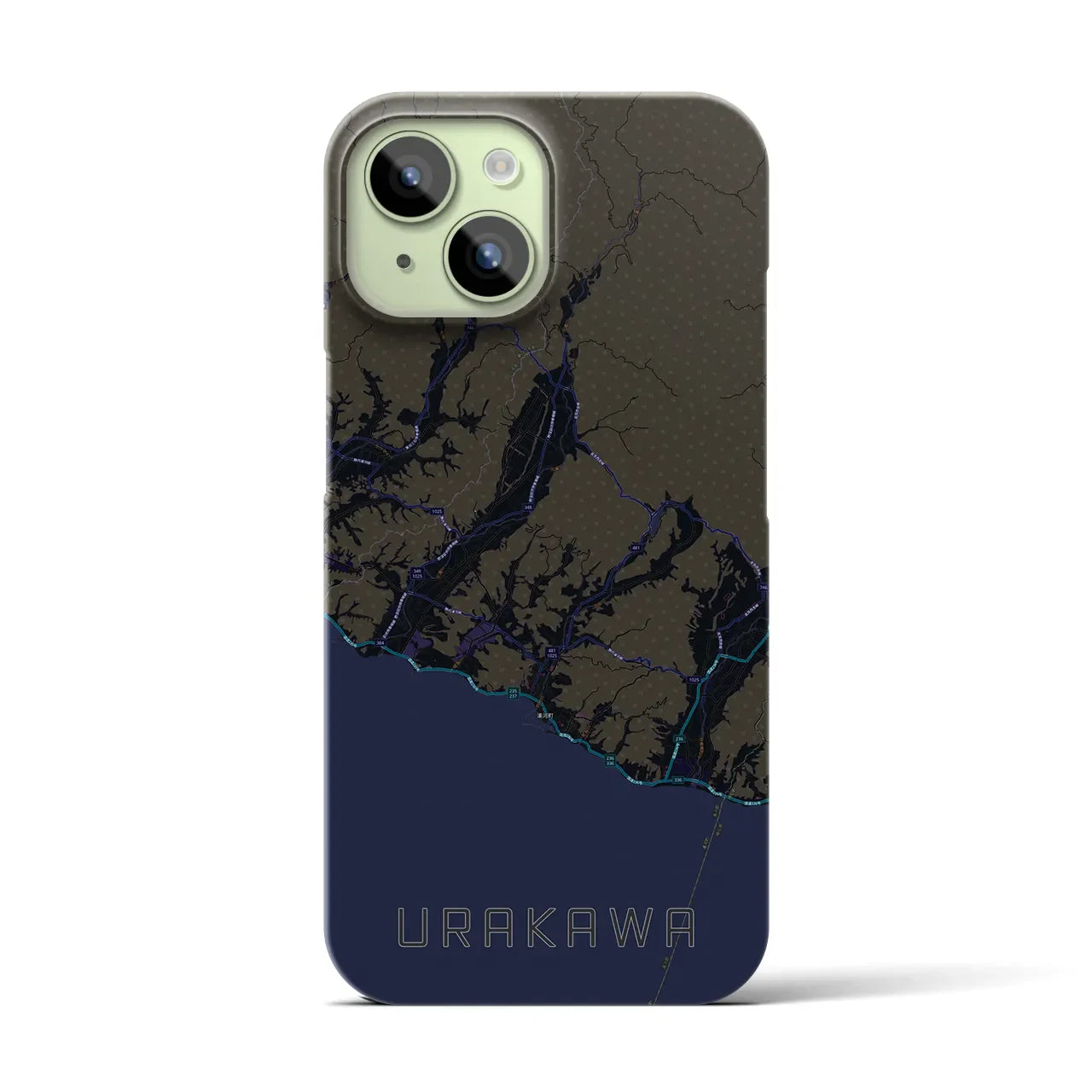 【浦河(北海道)】地図柄iPhoneケース(バックカバータイプ)