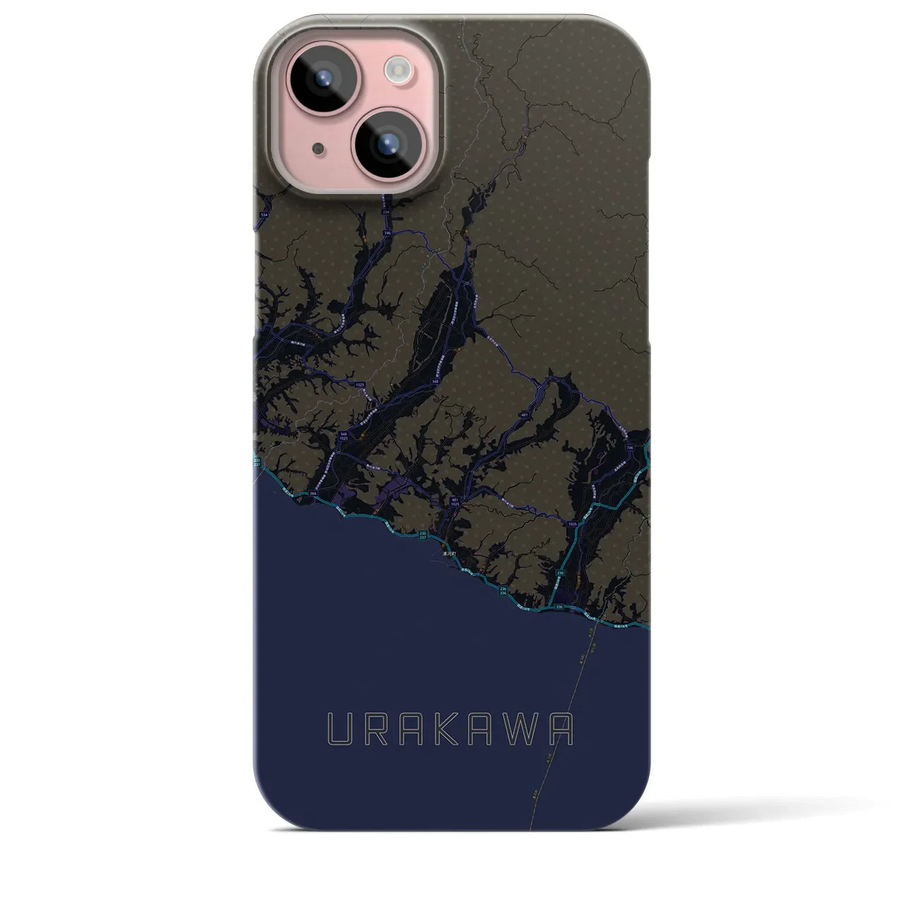 【浦河(北海道)】地図柄iPhoneケース(バックカバータイプ)