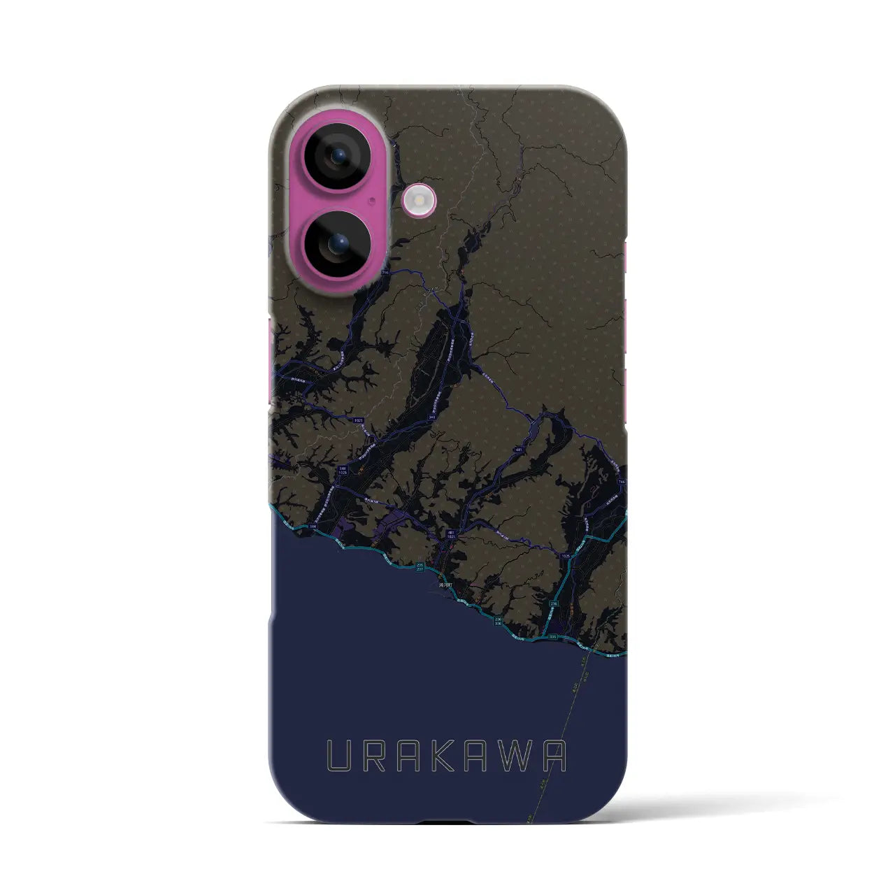 【浦河(北海道)】地図柄iPhoneケース(バックカバータイプ)