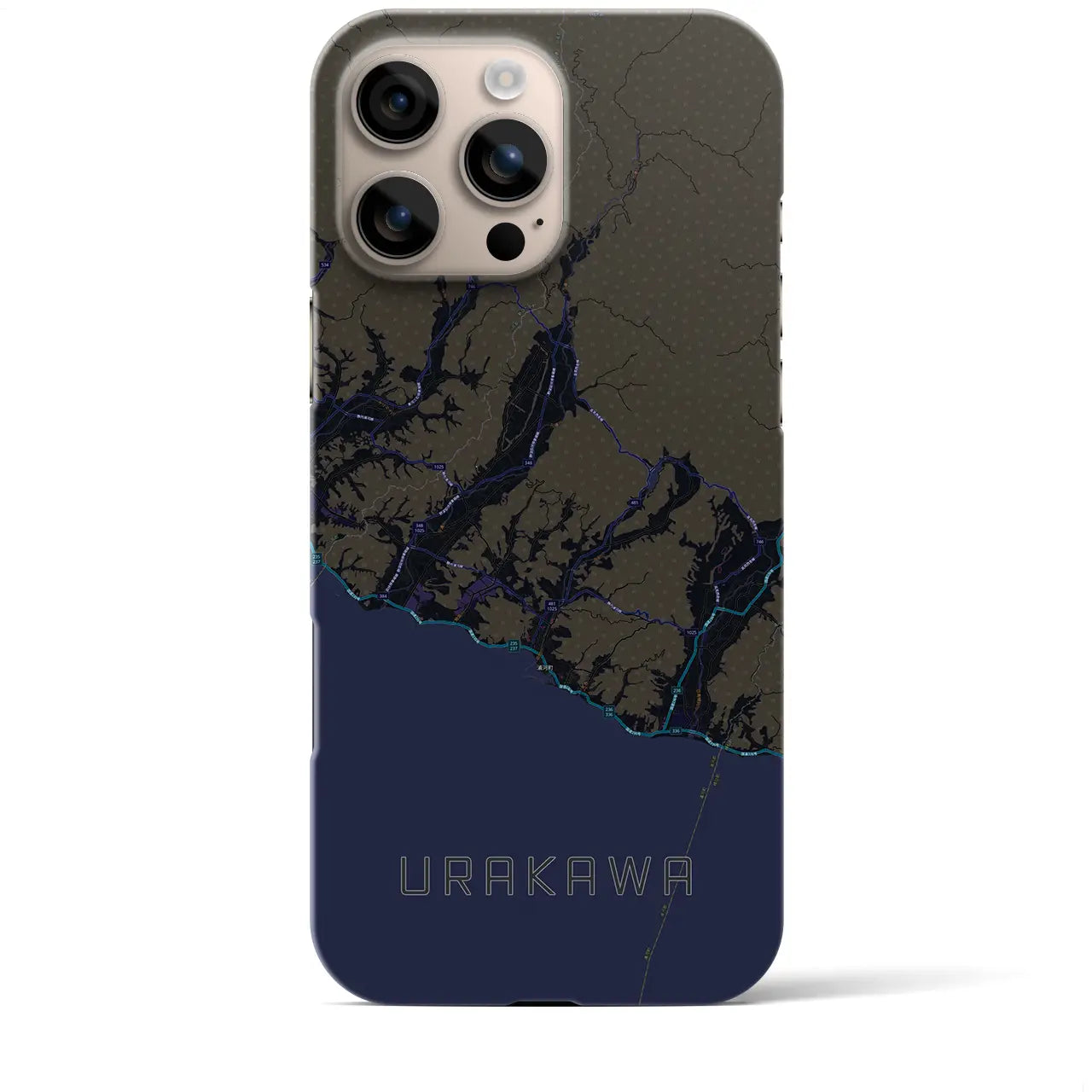 【浦河(北海道)】地図柄iPhoneケース(バックカバータイプ)