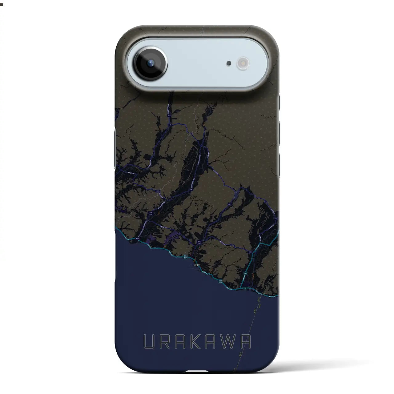 【浦河(北海道)】地図柄iPhoneケース(バックカバータイプ)