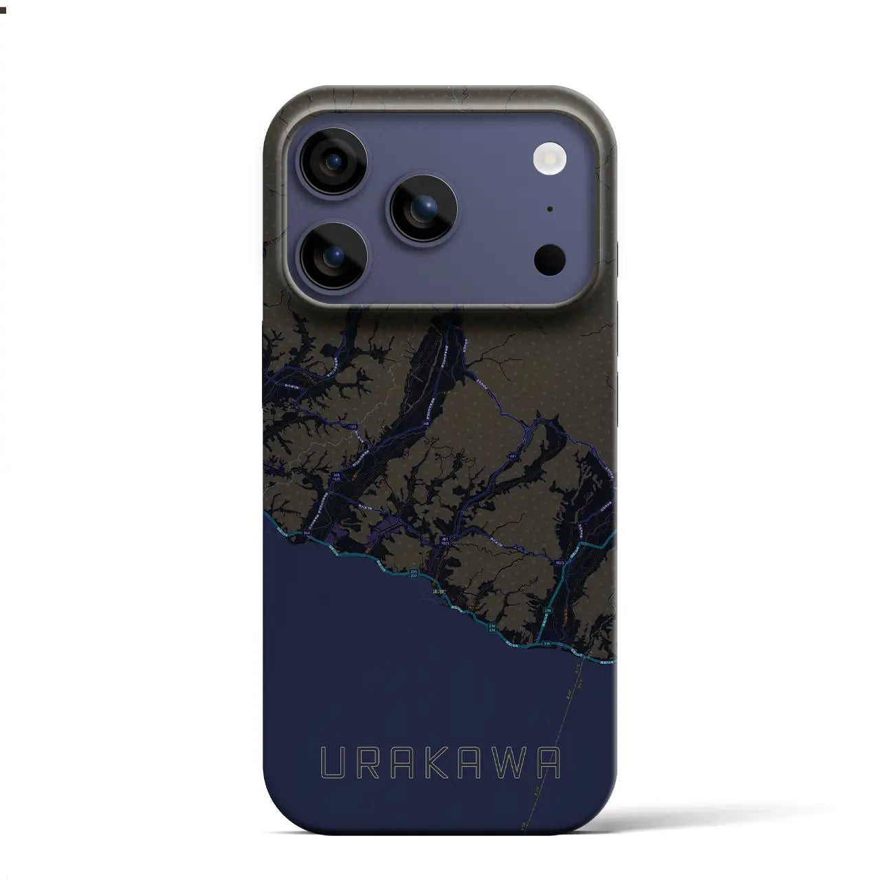 【浦河(北海道)】地図柄iPhoneケース(バックカバータイプ)