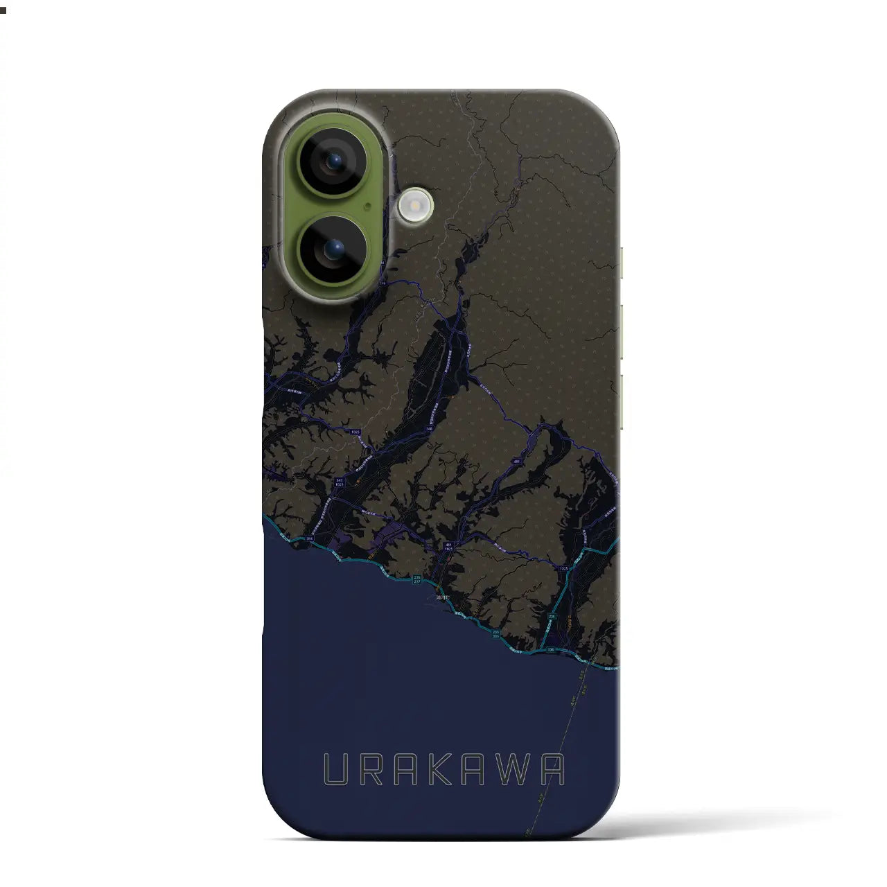 【浦河(北海道)】地図柄iPhoneケース(バックカバータイプ)