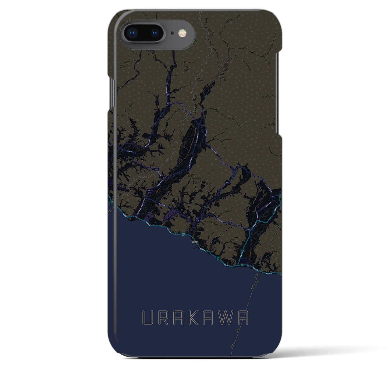 【浦河(北海道)】地図柄iPhoneケース(バックカバータイプ)