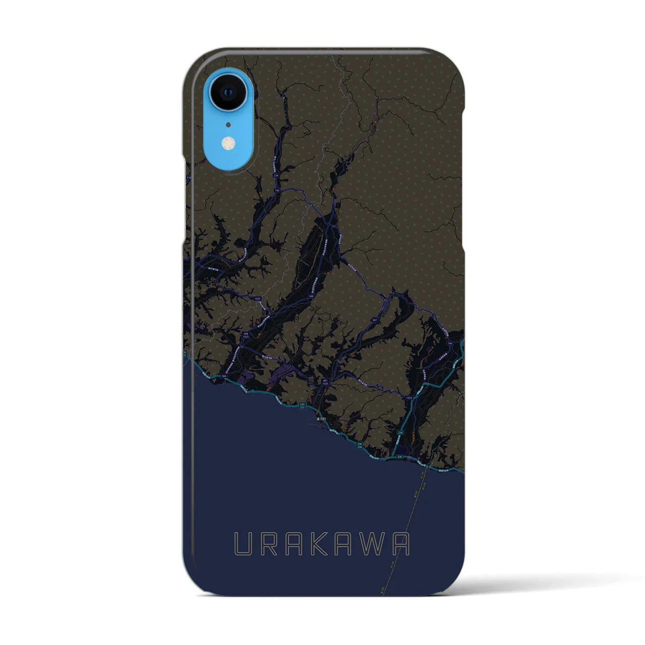 【浦河(北海道)】地図柄iPhoneケース(バックカバータイプ)