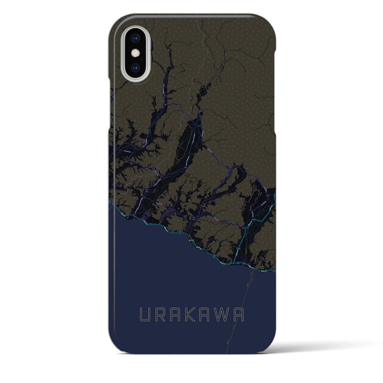 【浦河(北海道)】地図柄iPhoneケース(バックカバータイプ)