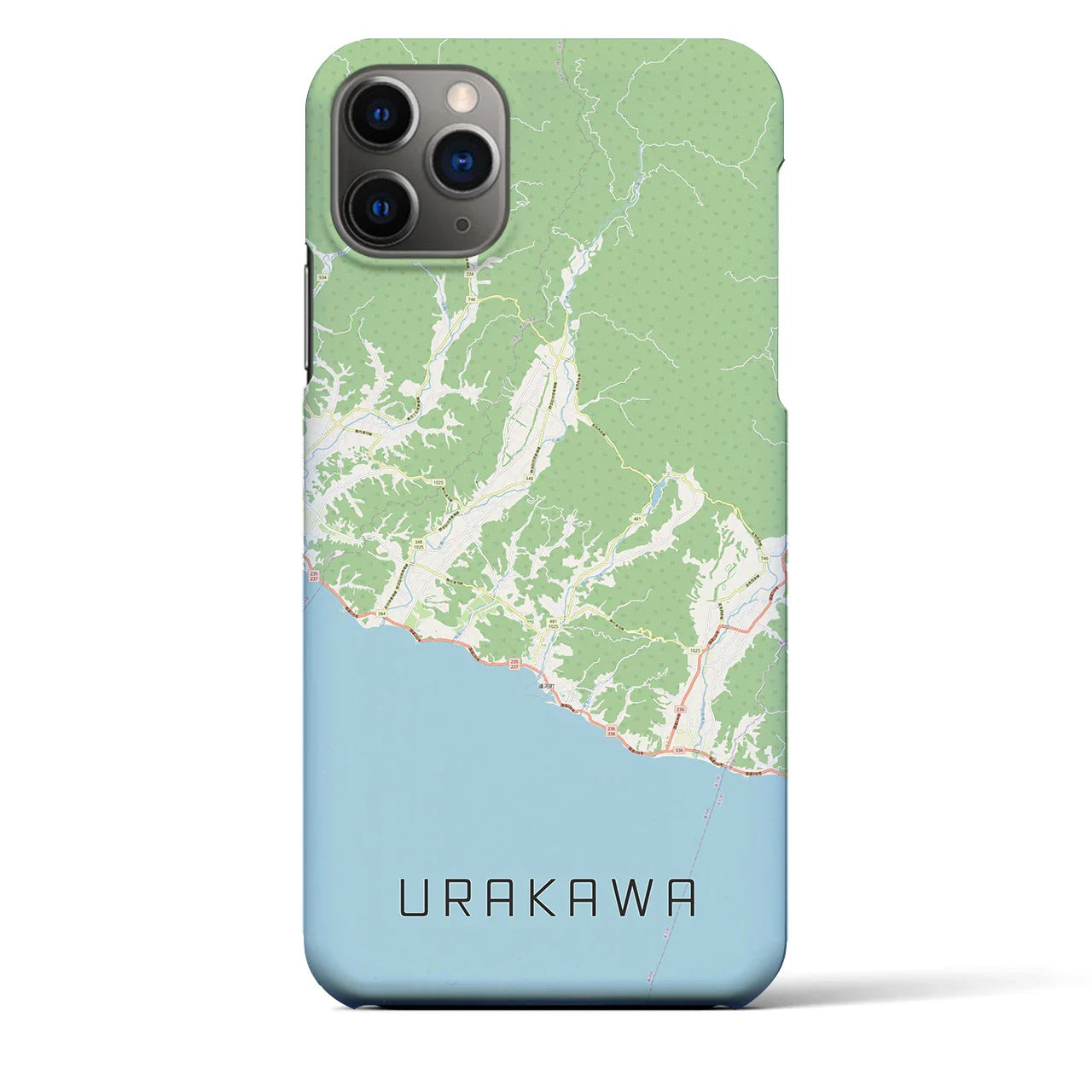 【浦河(北海道)】地図柄iPhoneケース(バックカバータイプ)