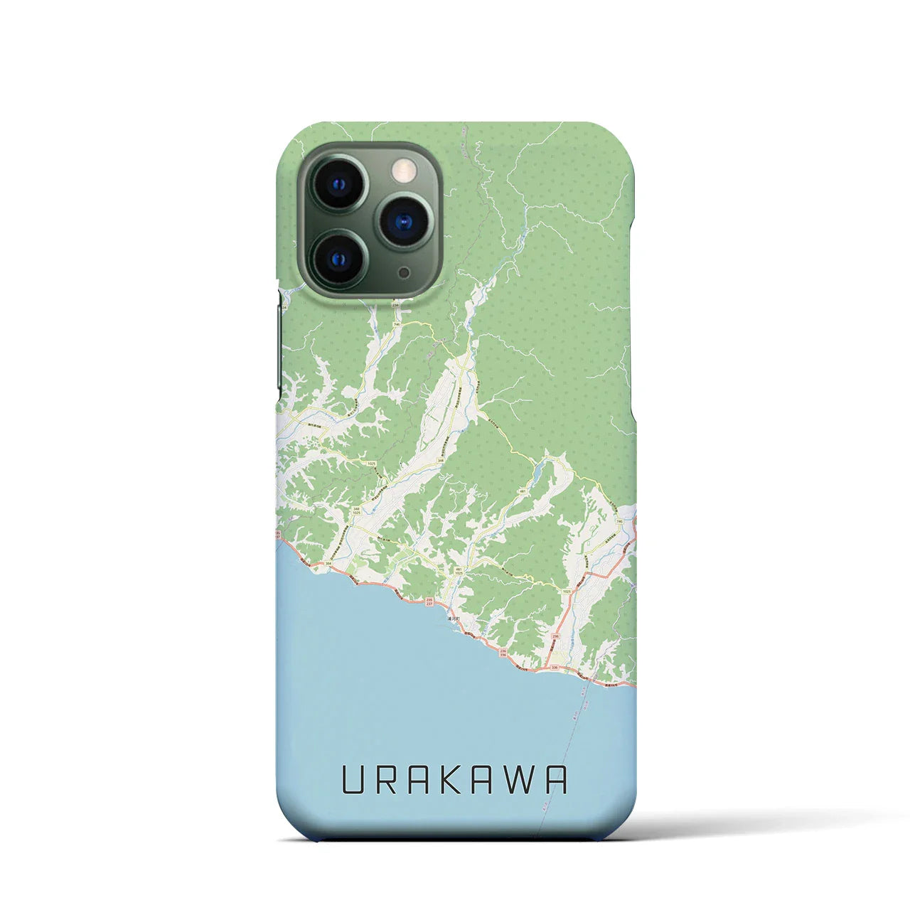 【浦河(北海道)】地図柄iPhoneケース(バックカバータイプ)
