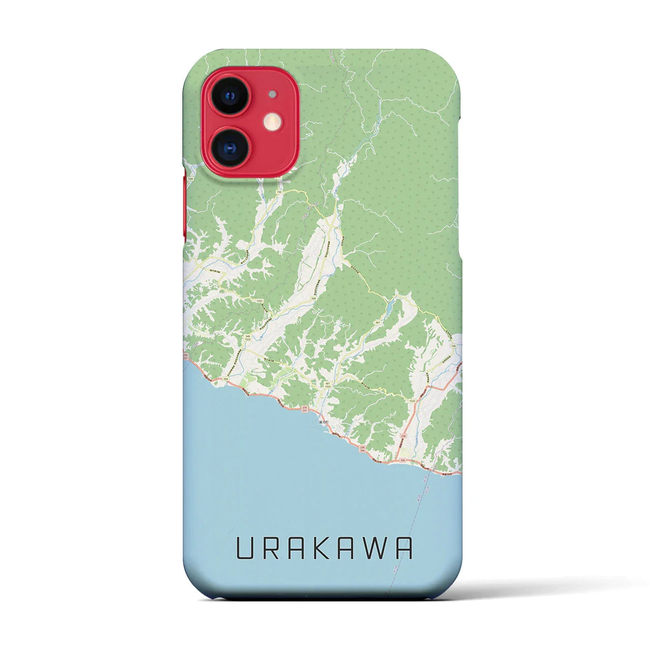 【浦河(北海道)】地図柄iPhoneケース(バックカバータイプ)