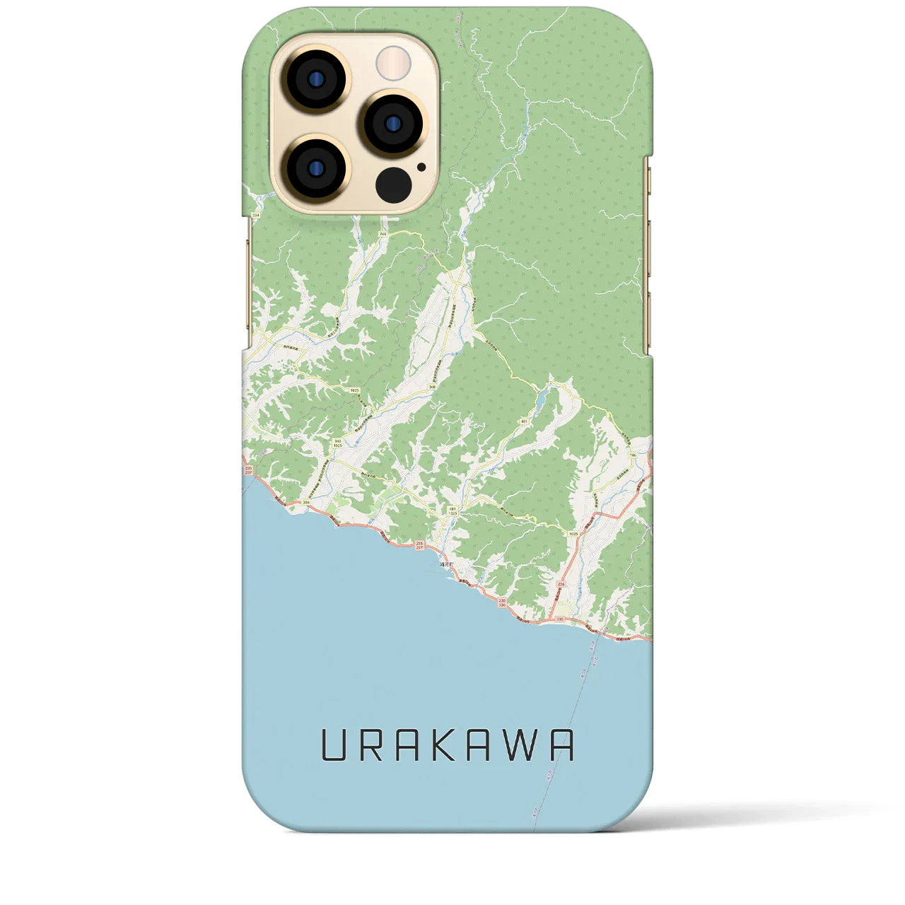 【浦河(北海道)】地図柄iPhoneケース(バックカバータイプ)