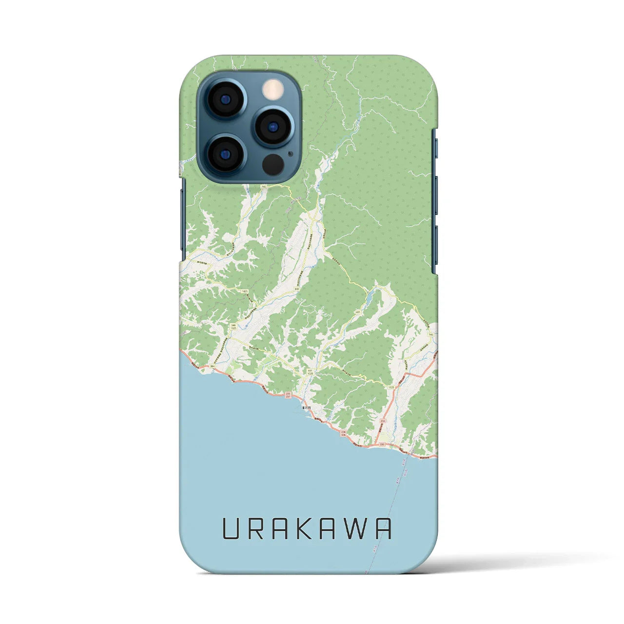 【浦河(北海道)】地図柄iPhoneケース(バックカバータイプ)