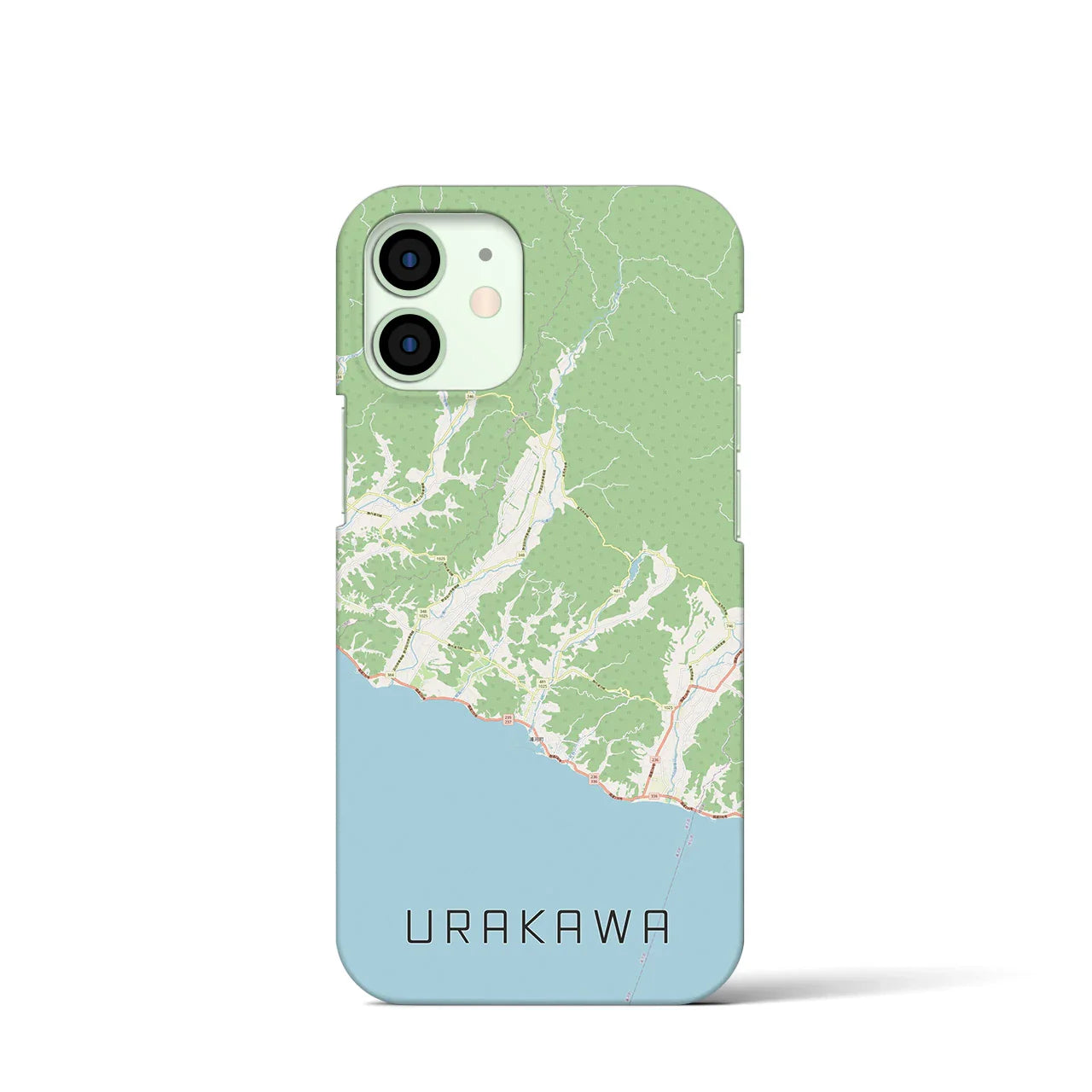 【浦河(北海道)】地図柄iPhoneケース(バックカバータイプ)