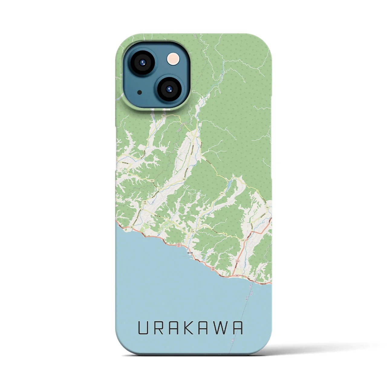 【浦河(北海道)】地図柄iPhoneケース(バックカバータイプ)