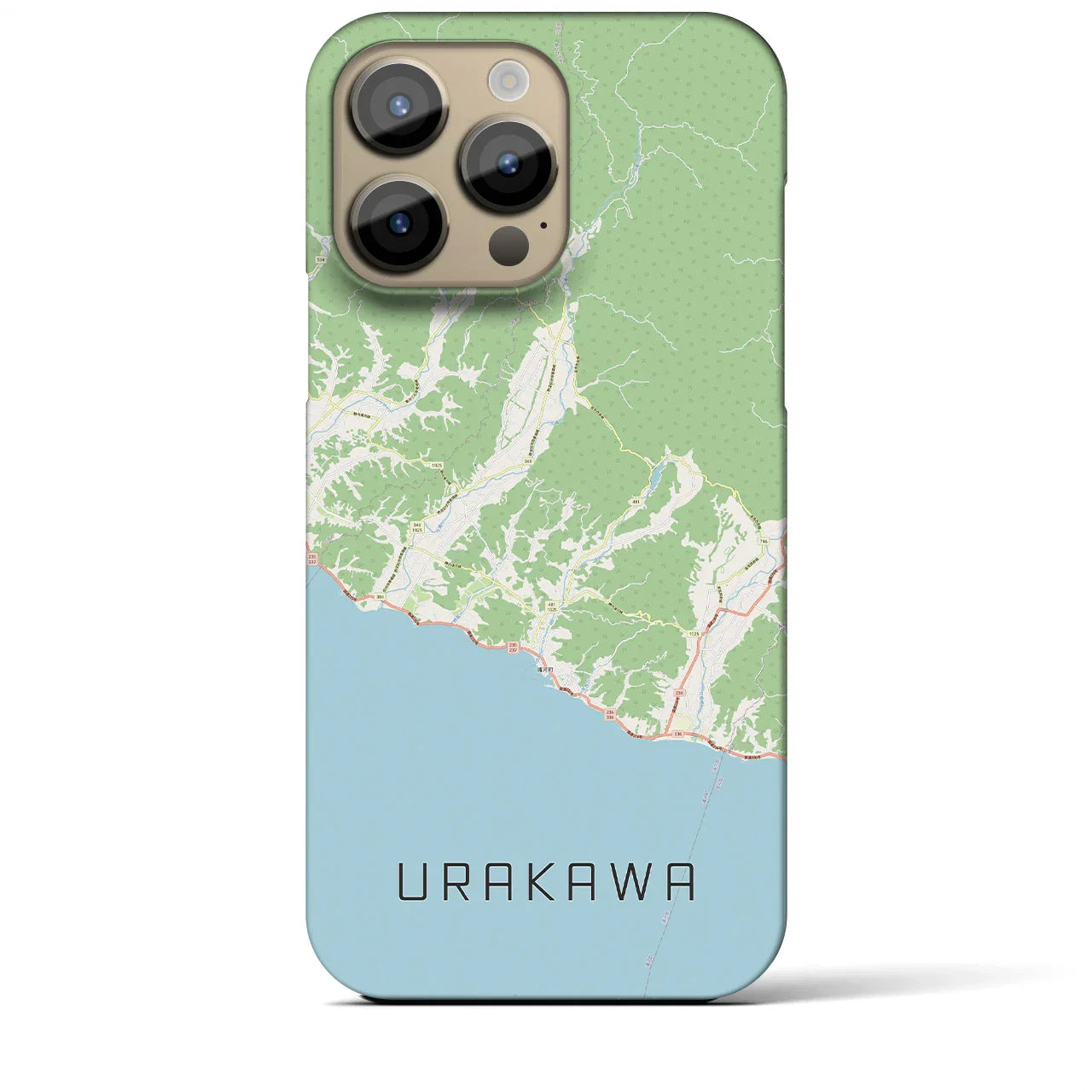 【浦河(北海道)】地図柄iPhoneケース(バックカバータイプ)