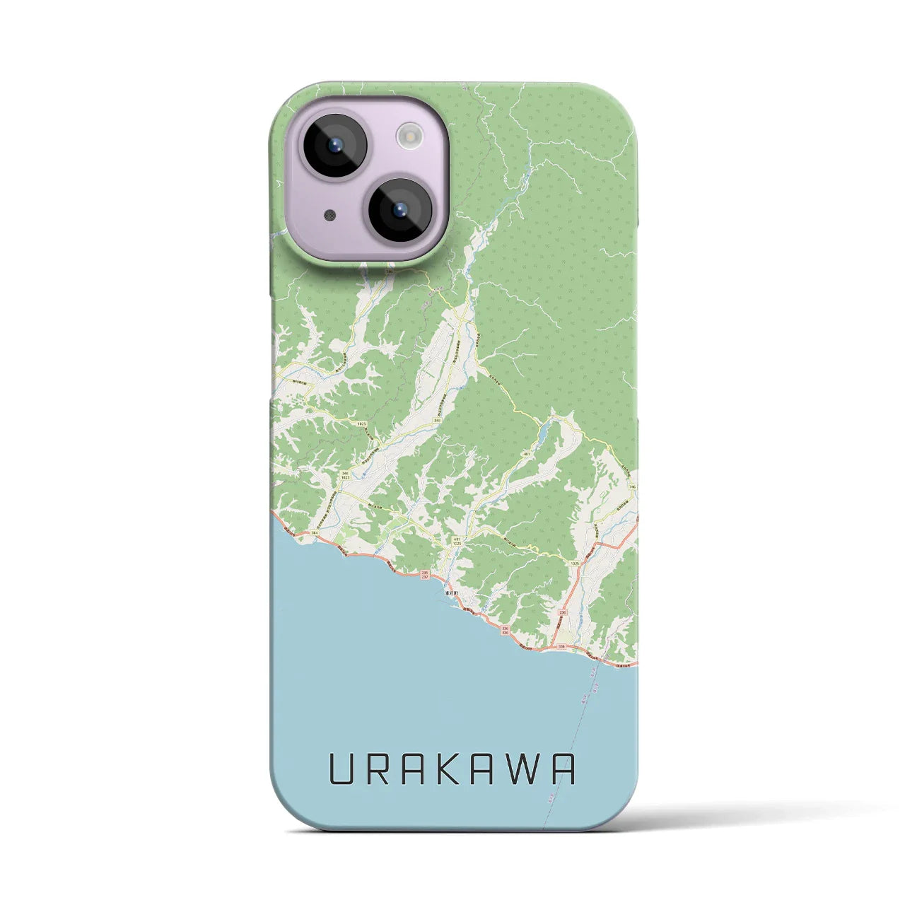 【浦河(北海道)】地図柄iPhoneケース(バックカバータイプ)