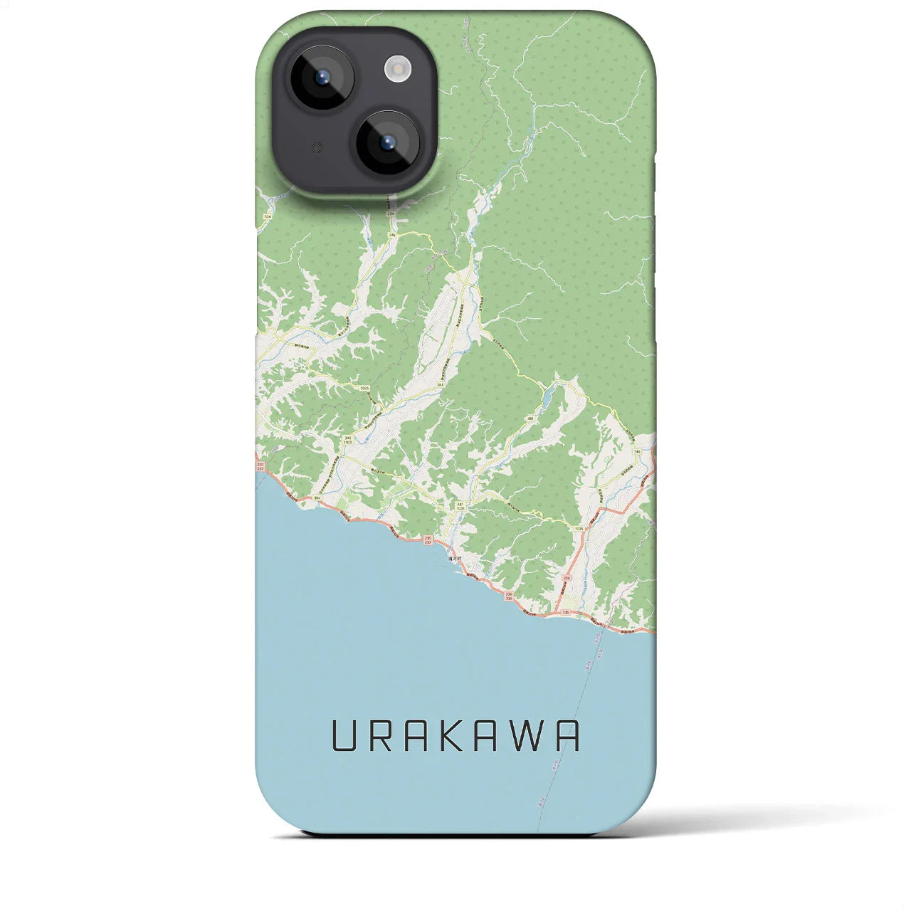【浦河(北海道)】地図柄iPhoneケース(バックカバータイプ)