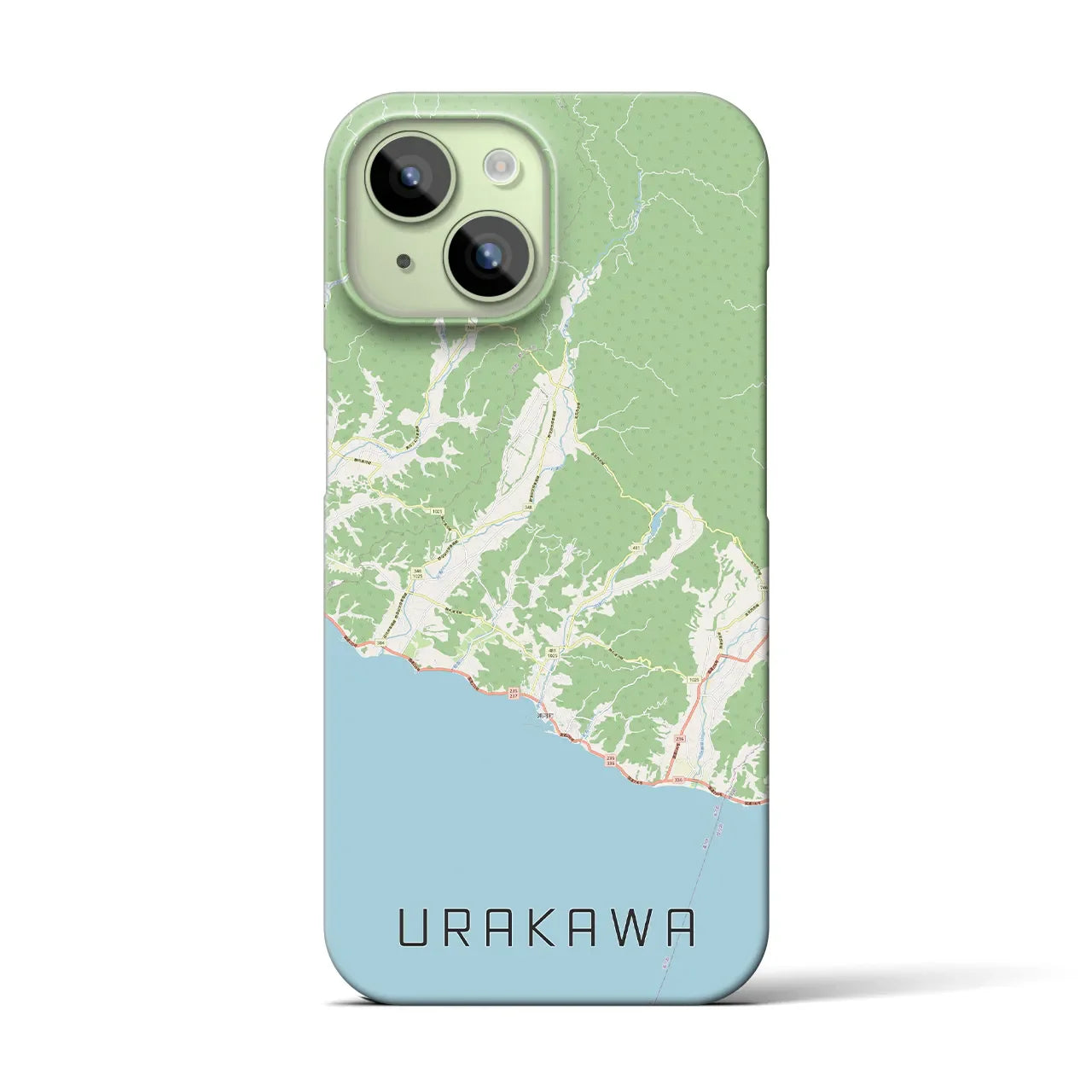 【浦河(北海道)】地図柄iPhoneケース(バックカバータイプ)