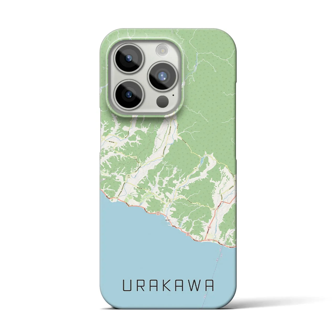 【浦河(北海道)】地図柄iPhoneケース(バックカバータイプ)