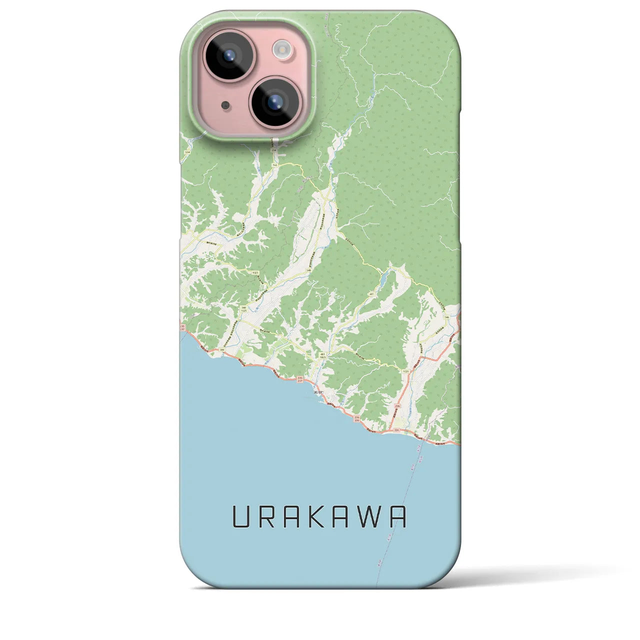 【浦河(北海道)】地図柄iPhoneケース(バックカバータイプ)