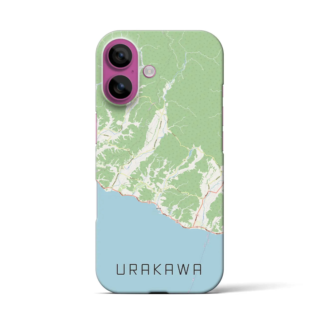 【浦河(北海道)】地図柄iPhoneケース(バックカバータイプ)