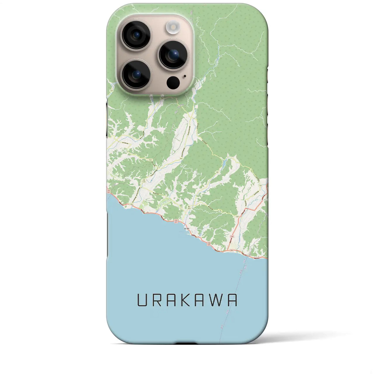 【浦河(北海道)】地図柄iPhoneケース(バックカバータイプ)