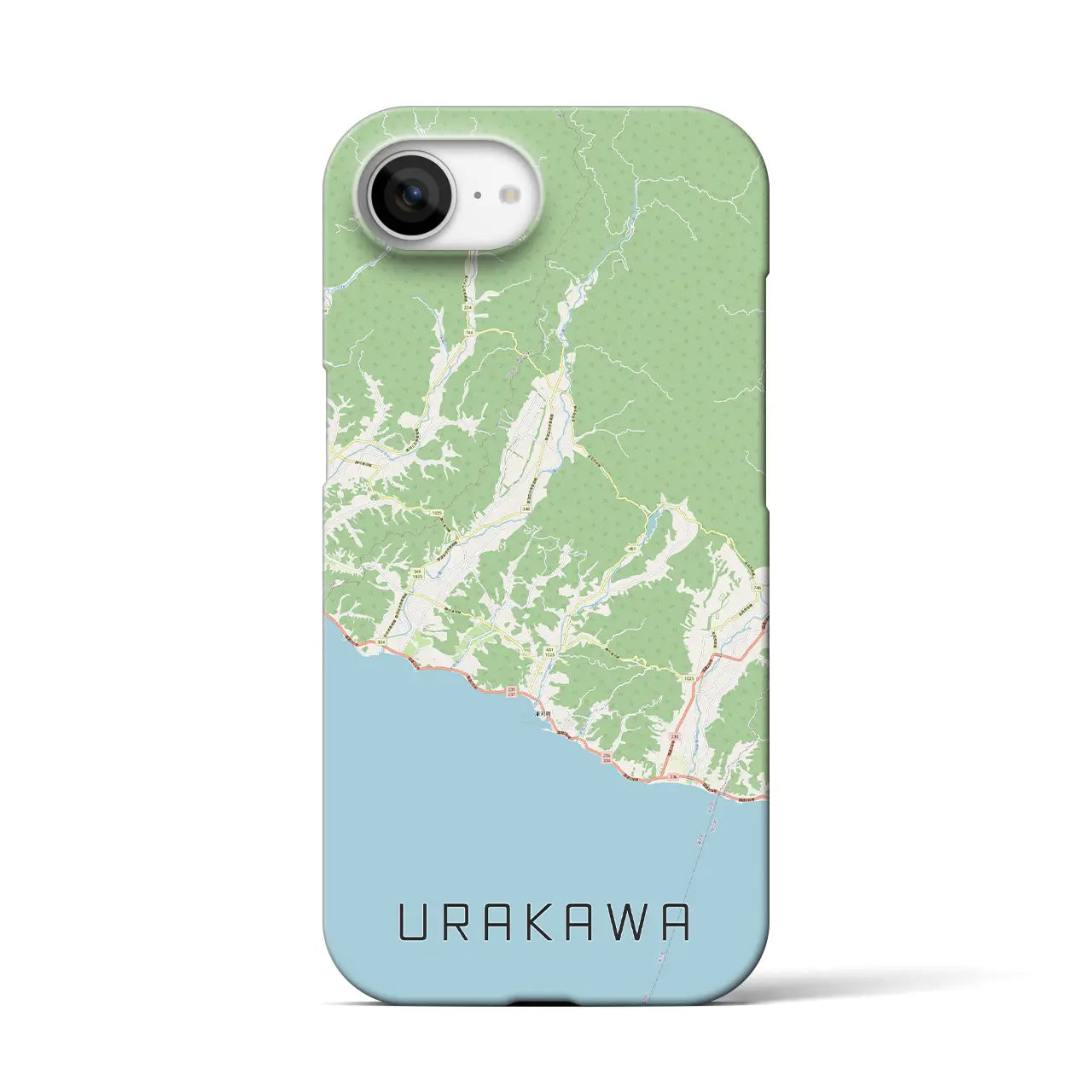 【浦河(北海道)】地図柄iPhoneケース(バックカバータイプ)