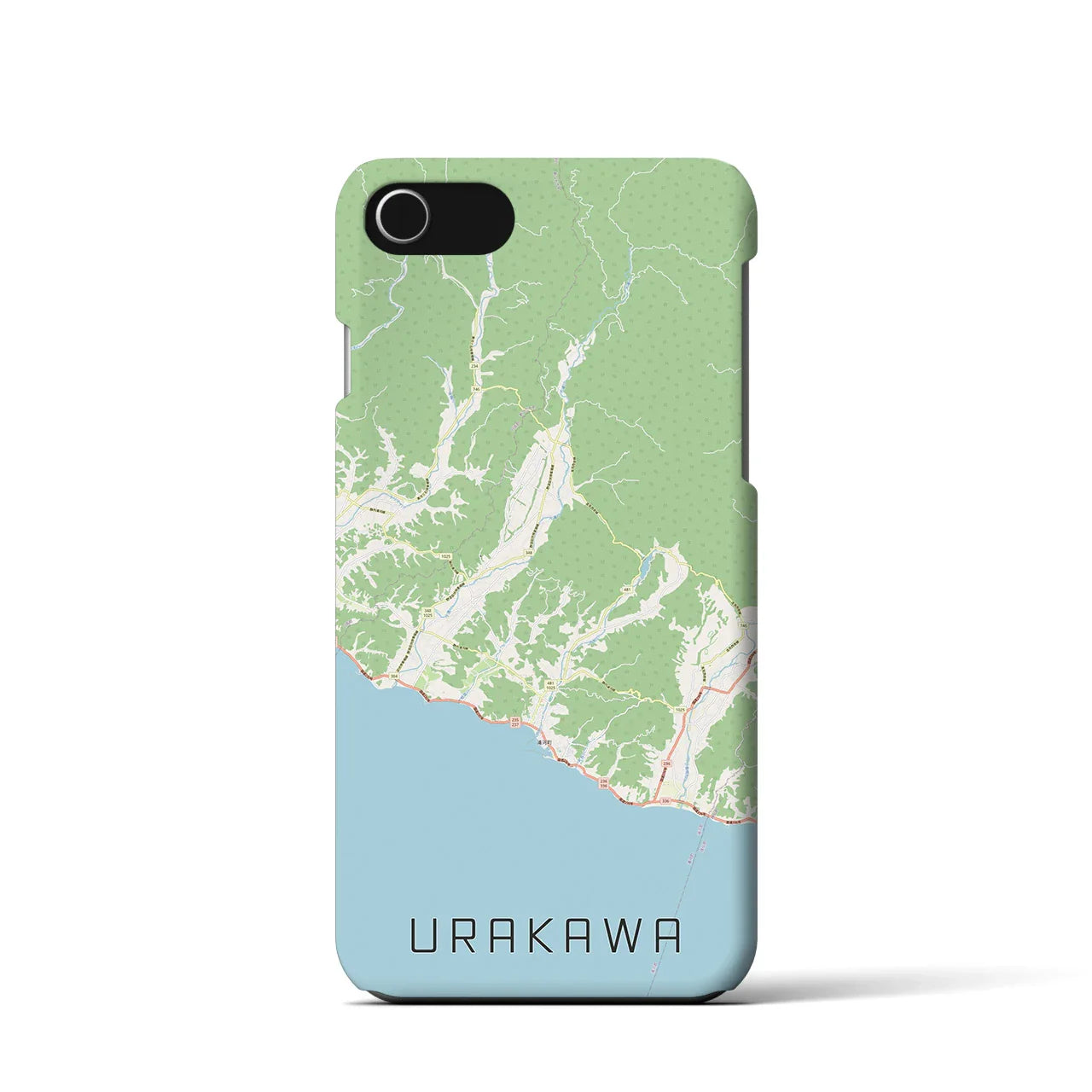 【浦河(北海道)】地図柄iPhoneケース(バックカバータイプ)